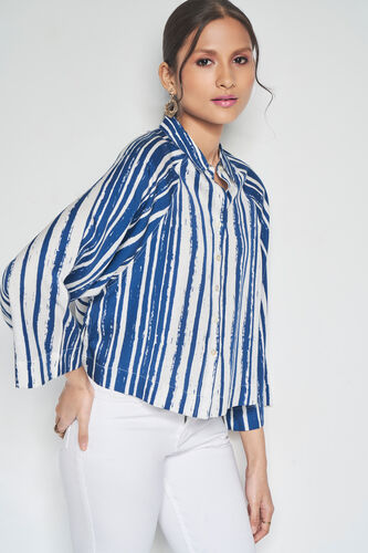Stripe Party Top, Blue, image 1